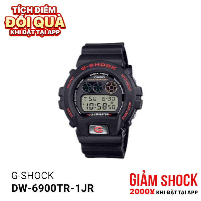 Đồng hồ pin G-SHOCK 6900 Series DW-6900TR-1JR