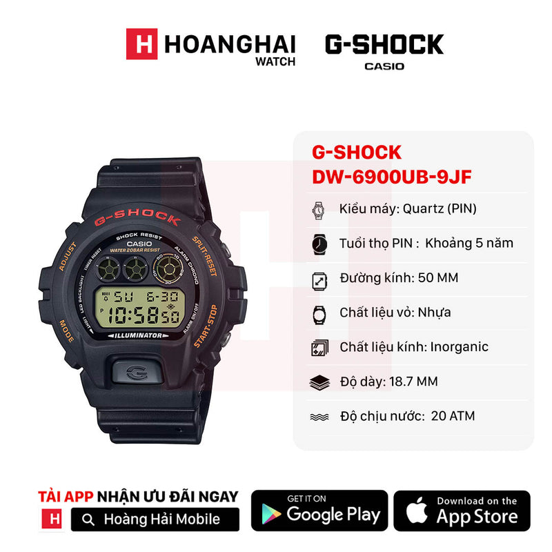 Đồng hồ pin G-SHOCK 6900 Series DW-6900UB-9JF