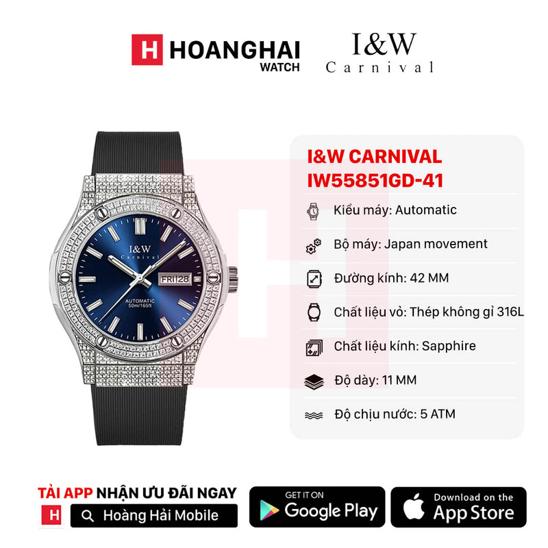 Đồng hồ cơ I&W Carnival IW55851GD-DS-41