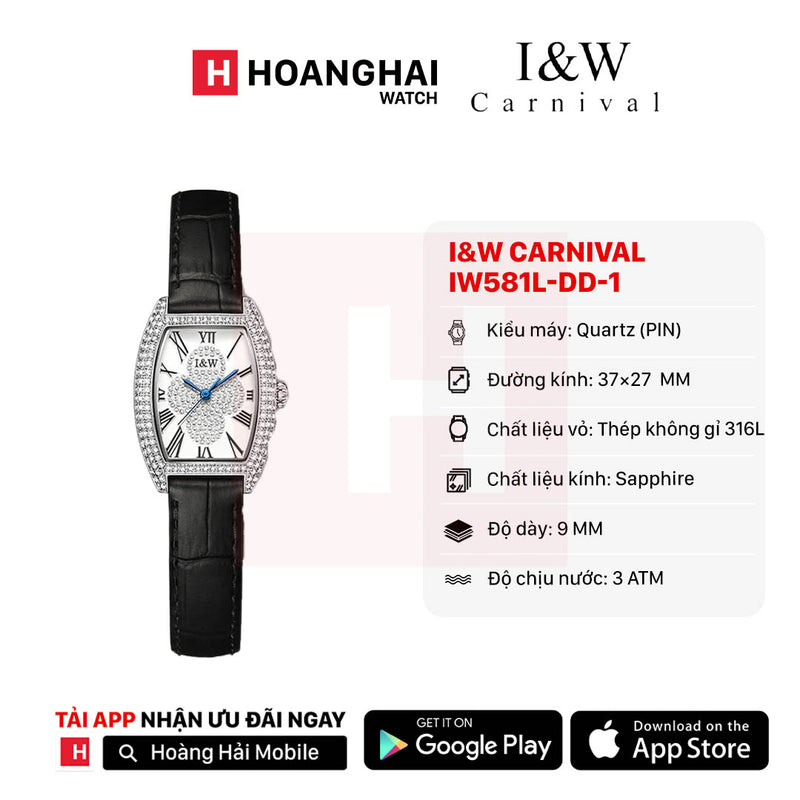 Đồng hồ pin nữ I&W Carnival IW581L-DD-1