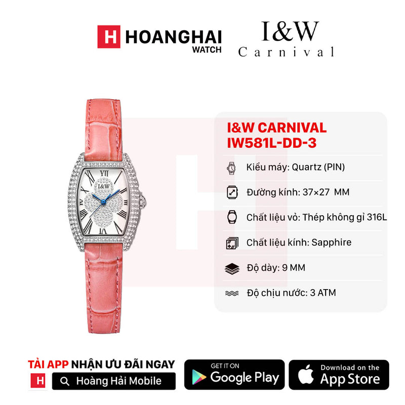 Đồng hồ pin nữ I&W Carnival IW581L-DD-3