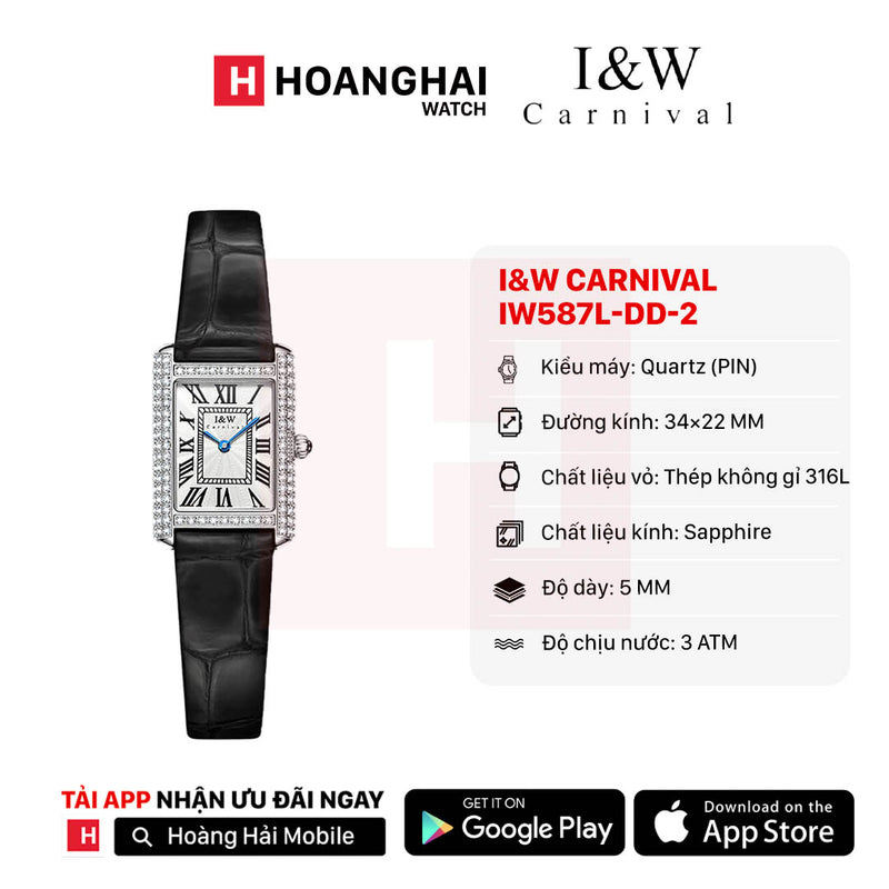 Đồng hồ pin nữ I&W Carnival IW587L-DD-2