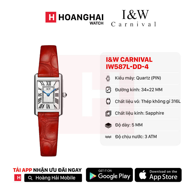 Đồng hồ pin nữ I&W Carnival IW587L-DD-4