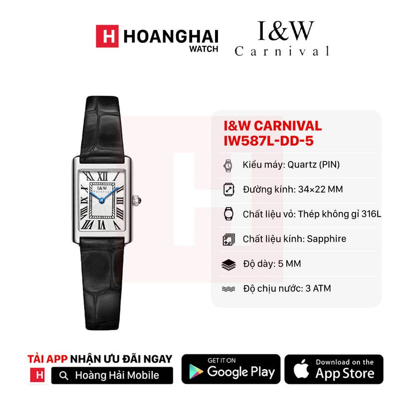 Đồng hồ pin nữ I&W Carnival IW587L-DD-5