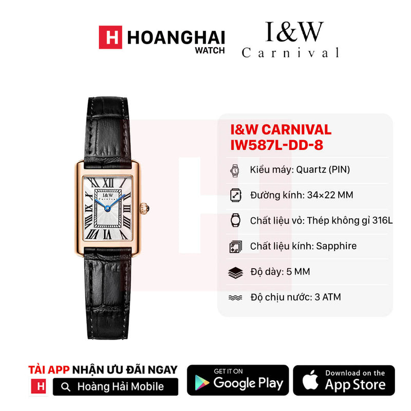 Đồng hồ pin nữ I&W Carnival IW587L-DD-8