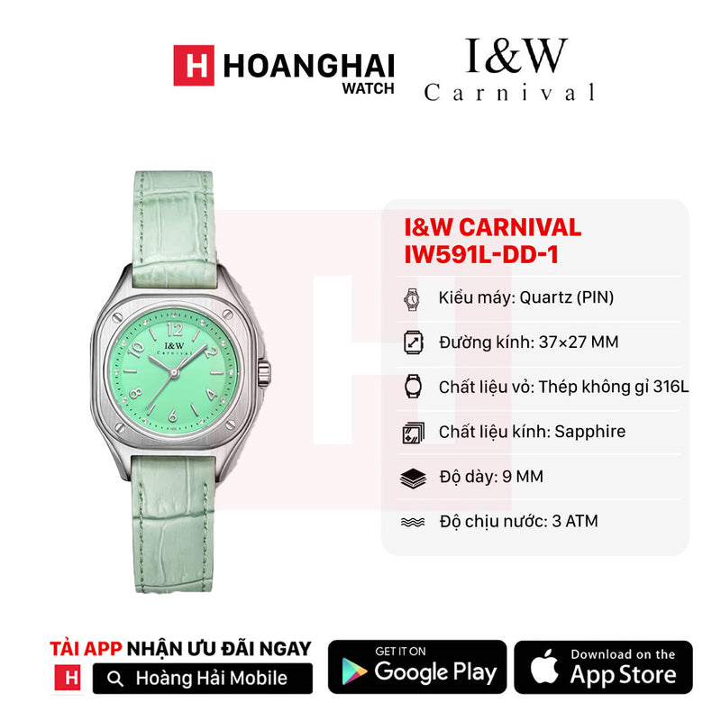 Đồng hồ pin nữ I&W Carnival IW591L-DD-1