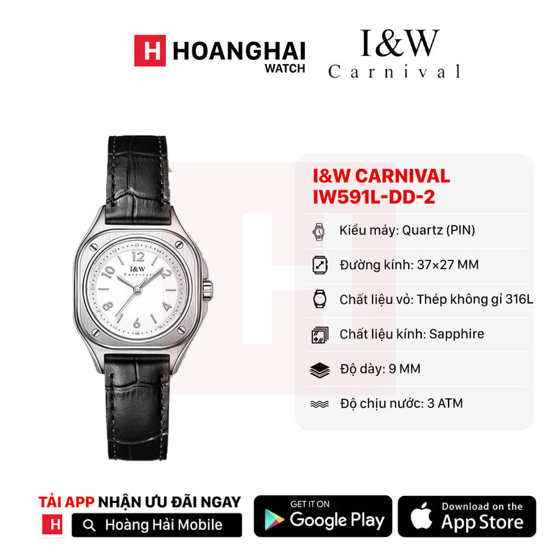 Đồng hồ pin nữ I&W Carnival IW591L-DD-2