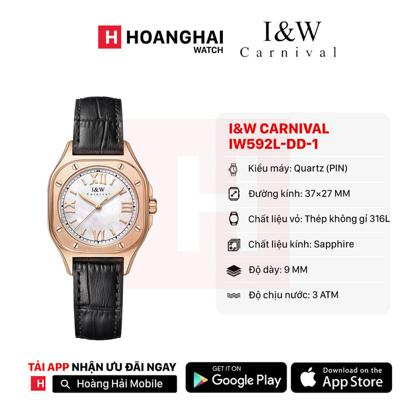 Đồng hồ pin nữ I&W Carnival IW592L-DD-1