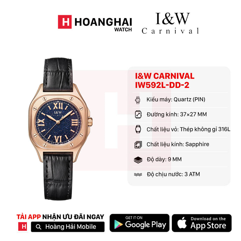 Đồng hồ pin nữ I&W Carnival IW592L-DD-2