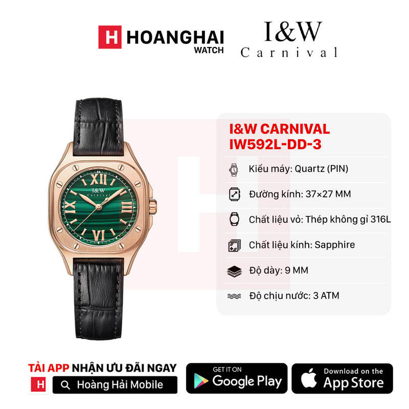 Đồng hồ pin nữ I&W Carnival IW592L-DD-3