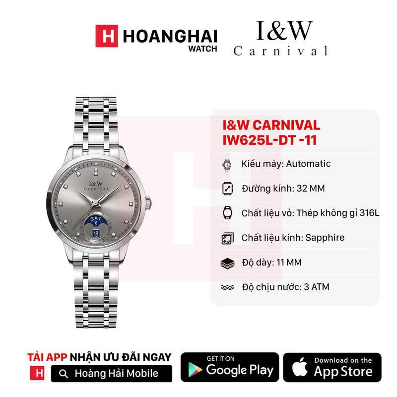 Đồng hồ cơ nữ I&W Carnival IW625L-DT -11