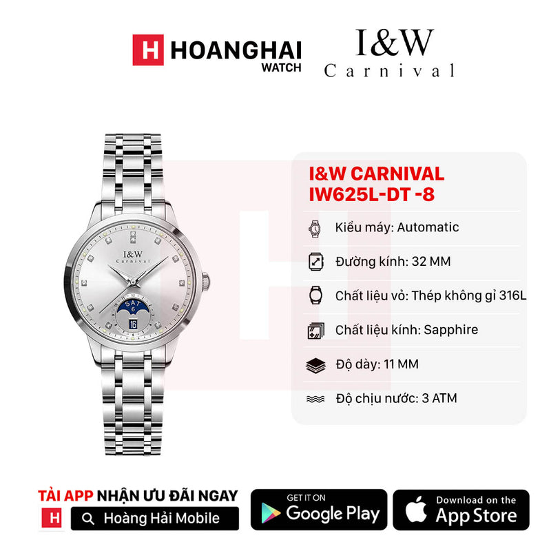 Đồng hồ cơ I&W Carnival IW625L-DT -8