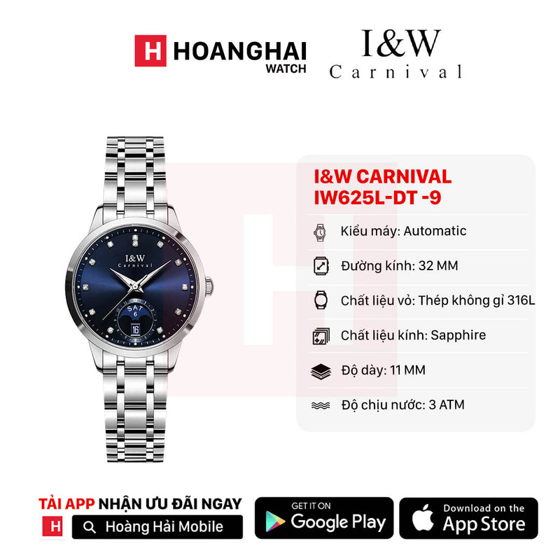 Đồng hồ cơ nữ I&W Carnival IW625L-DT -9