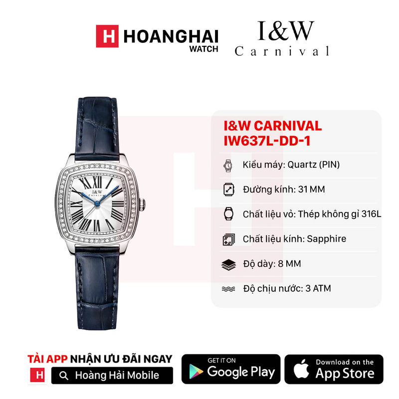 Đồng hồ pin nữ I&W Carnival IW637L-DD-1