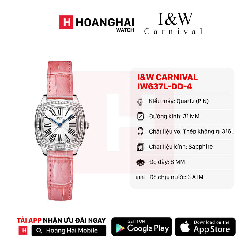 Đồng hồ pin nữ I&W Carnival IW637L-DD-4