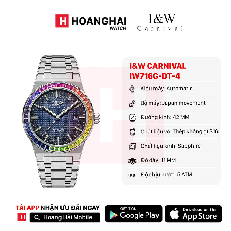 Đồng hồ cơ I&W Carnival IW716G-DT-4