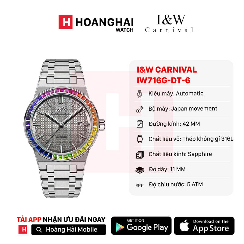 Đồng hồ cơ I&W Carnival IW716G-DT-6