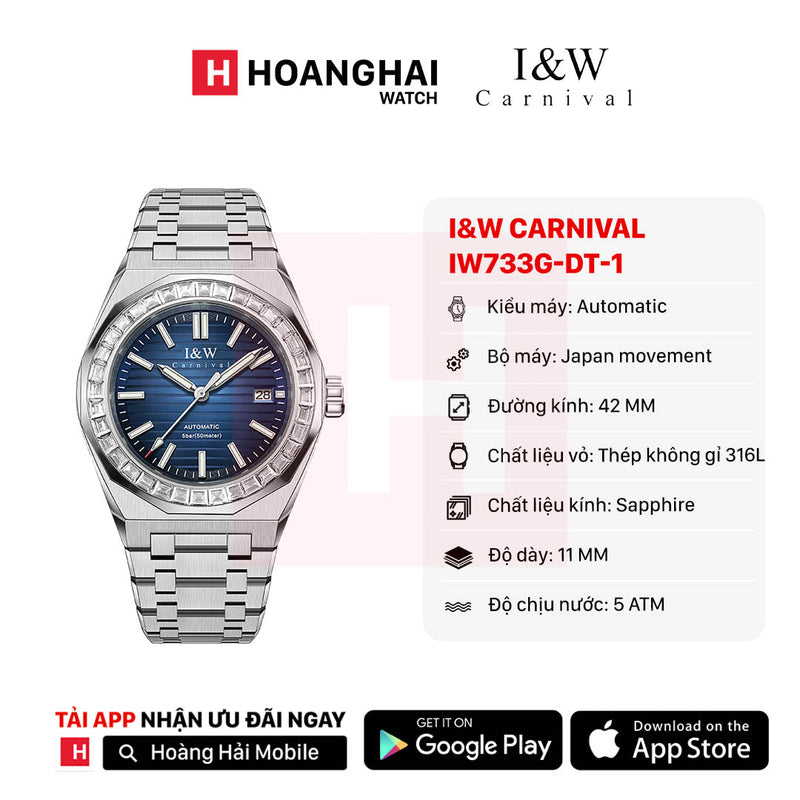 Đồng hồ cơ I&W Carnival IW733G-DT-1