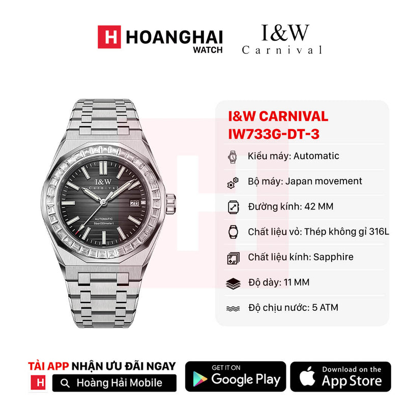 Đồng hồ cơ I&W Carnival IW733G-DT-3