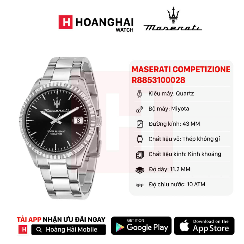 Đồng hồ pin Maserati Competizione R8853100028