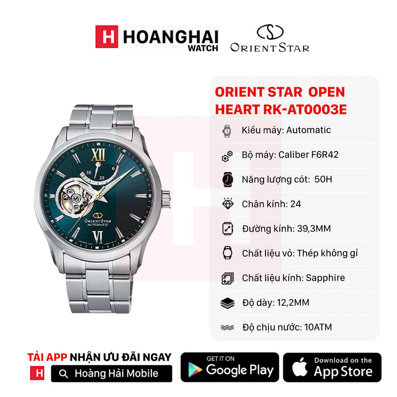 Đồng hồ cơ Orient Star Open Heart RK-AT0003E (Bản nội địa)