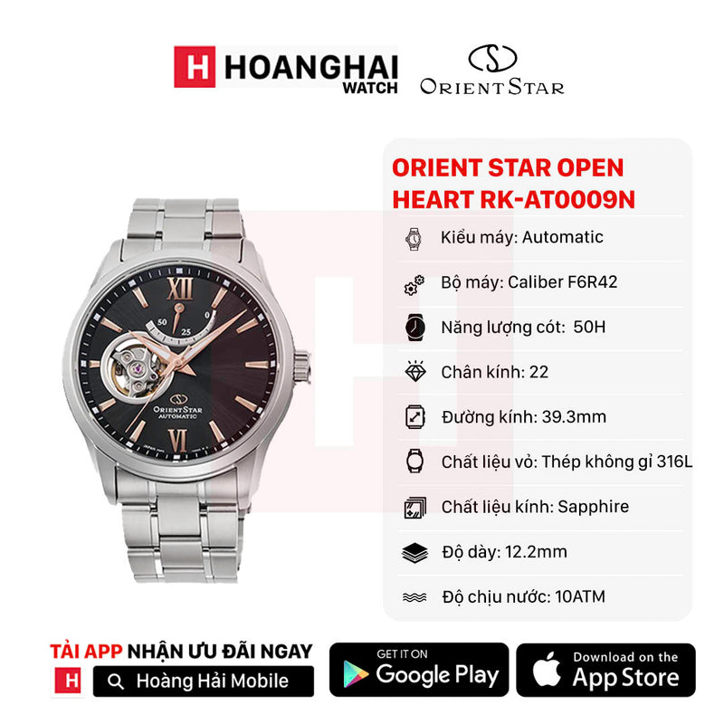 Đồng hồ cơ Orient Star Open Heart RK-AT0009N (Bản nội địa)