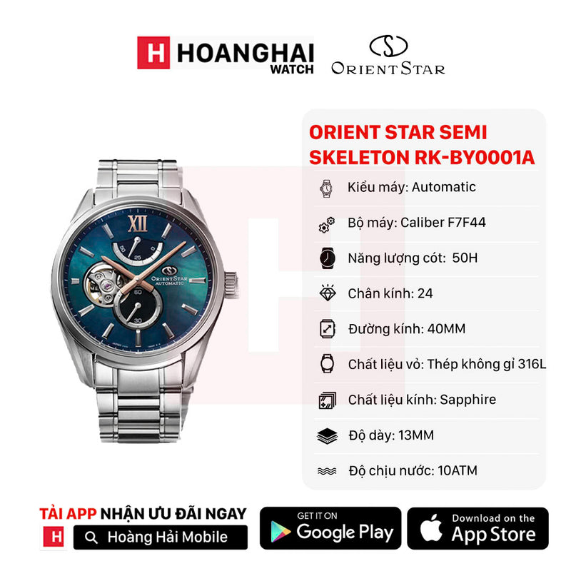 Đồng hồ cơ Orient Star Semi Skeleton RK-BY0001A (Bản nội địa)