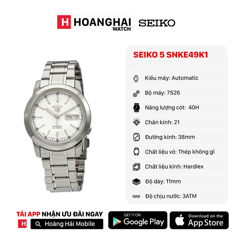 Đồng hồ cơ Seiko 5 SNKE49K1 (Nhận Order)