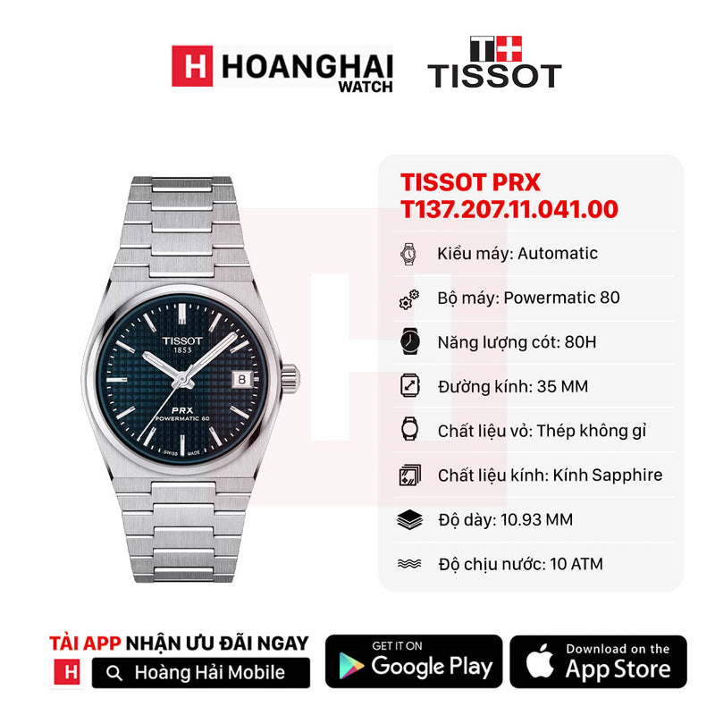 Đồng hồ cơ TISSOT PRX T137.207.11.041.00 - Sắp về hàng