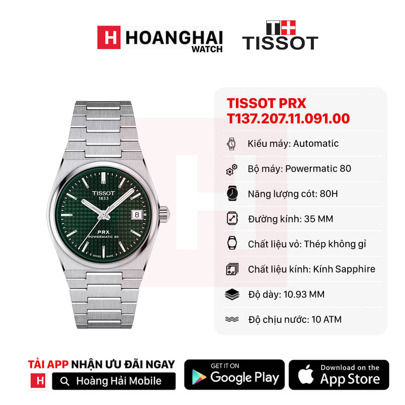 Đồng hồ cơ TISSOT PRX T137.207.11.091.00 (Sắp về hàng - 10/03)