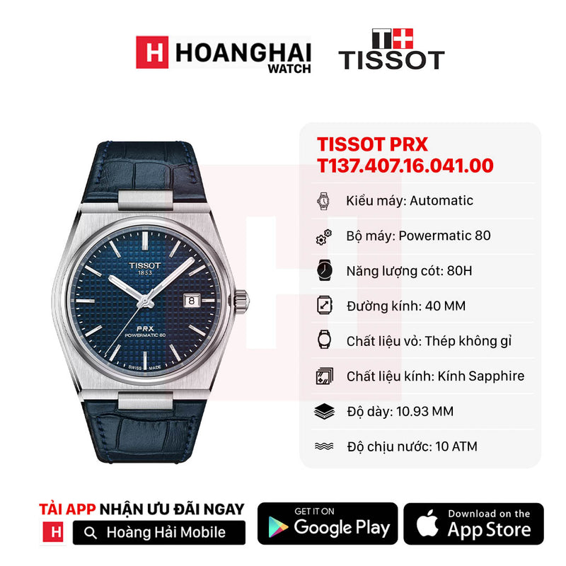 Đồng hồ cơ TISSOT PRX T137.407.16.041.00 - Sắp về hàng