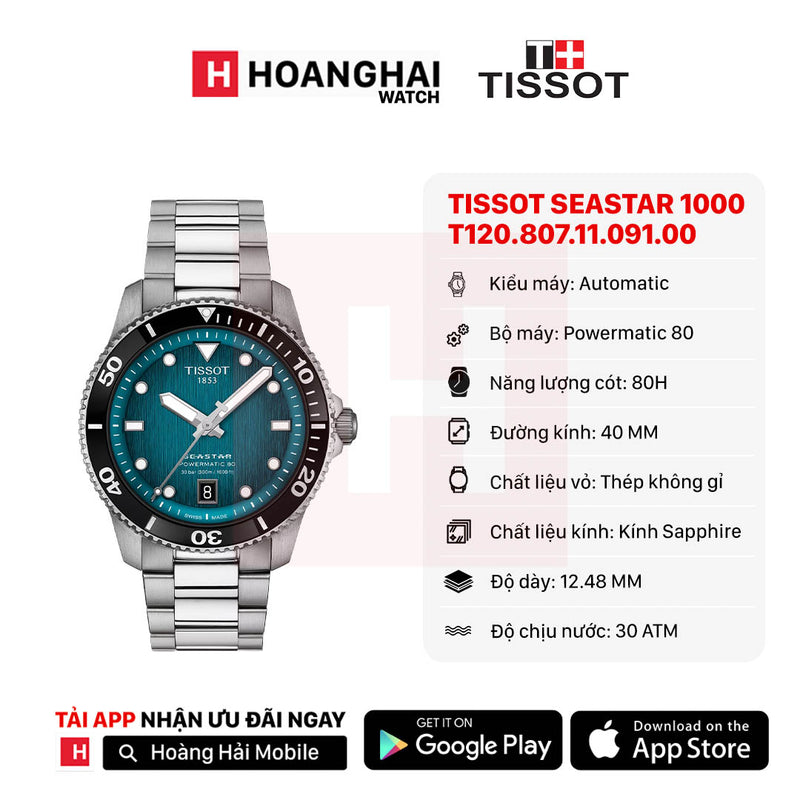 Đồng hồ cơ TISSOT Seastar 1000 T120.807.11.091.00 (Sắp về hàng - 10/03)