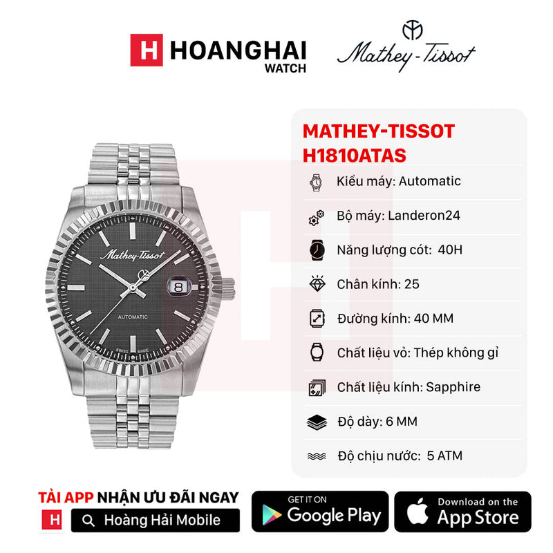 Đồng hồ cơ Mathey-Tissot H1810ATAS