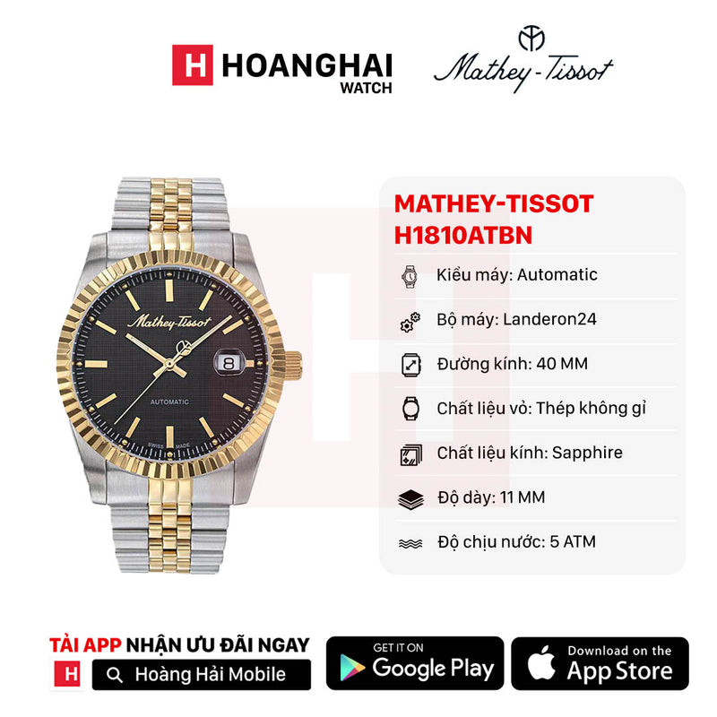 Đồng hồ cơ Mathey-Tissot H1810ATBN