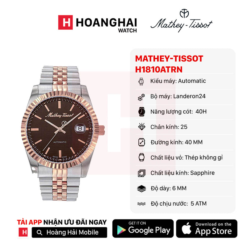 Đồng hồ cơ Mathey-Tissot H1810ATRN