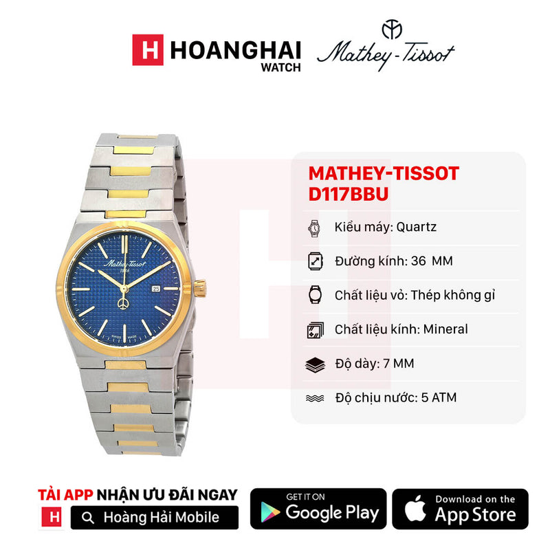 Đồng hồ pin Mathey-Tissot D117BBU