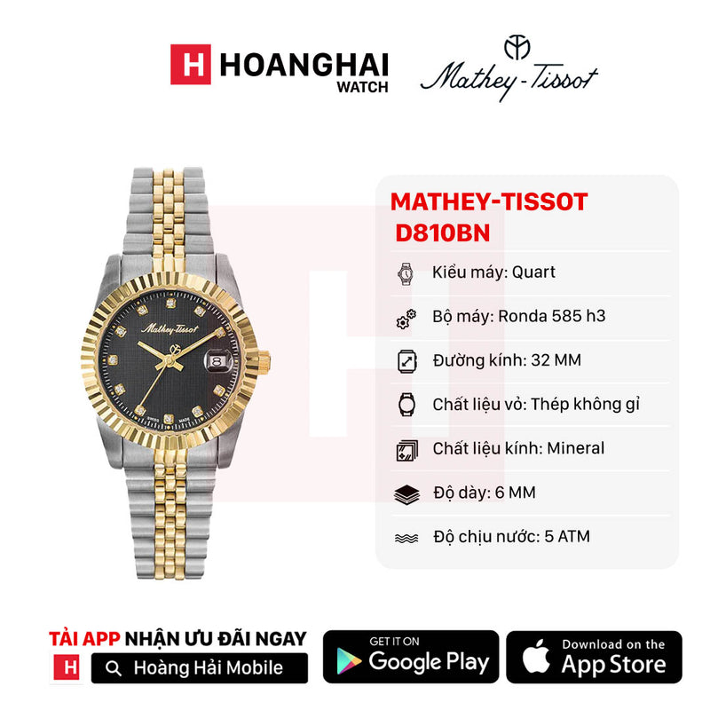 Đồng hồ pin nữ Mathey-Tissot D810BN