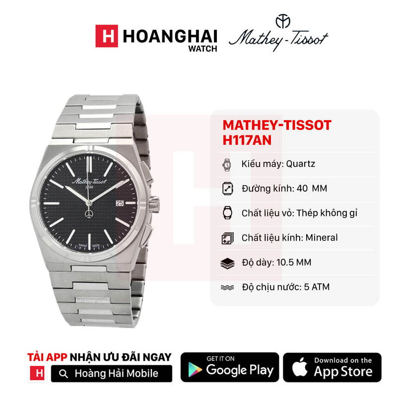 Đồng hồ pin Mathey-Tissot H117AN