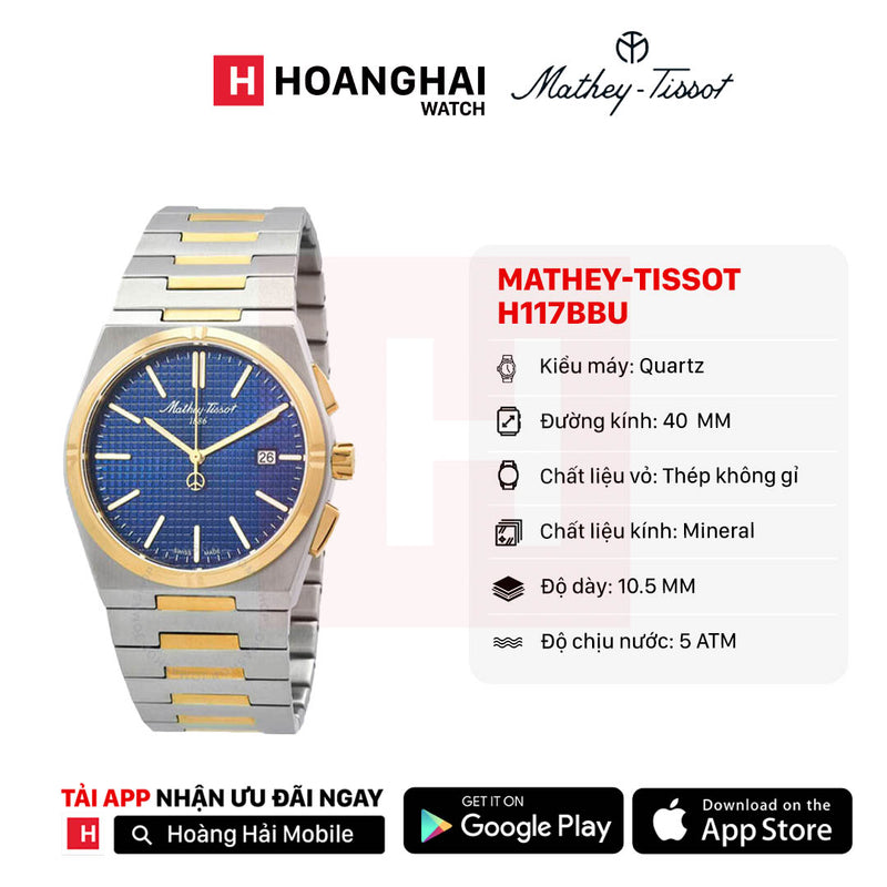 Đồng hồ pin Mathey-Tissot H117BBU