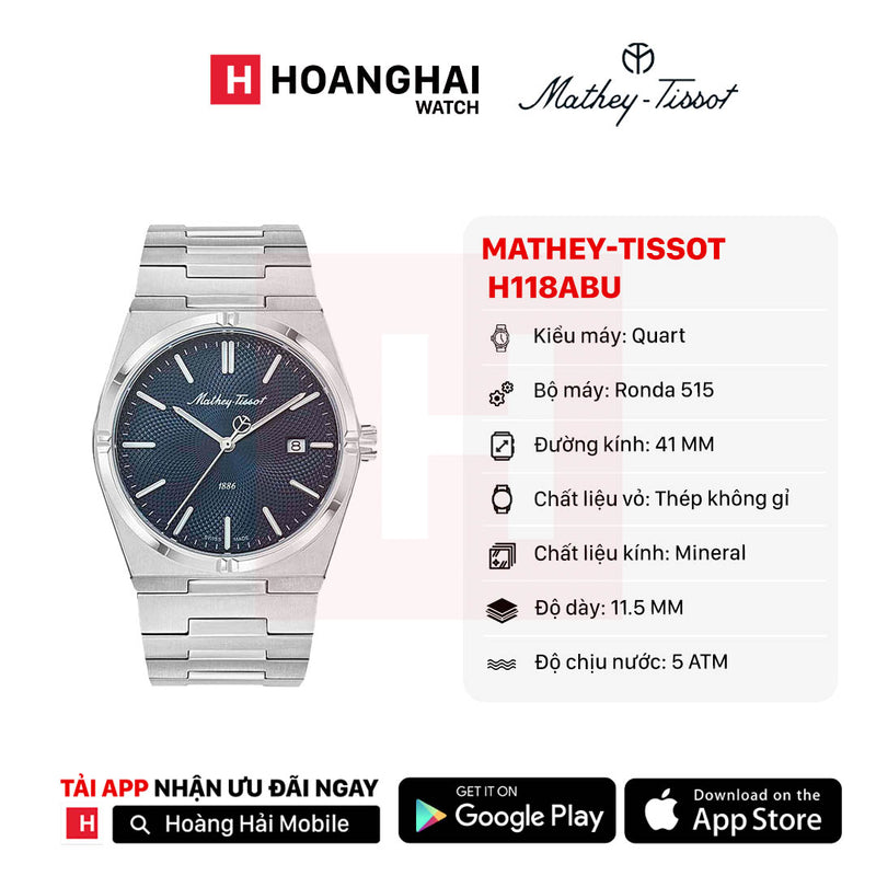 Đồng hồ pin Mathey-Tissot H118ABU