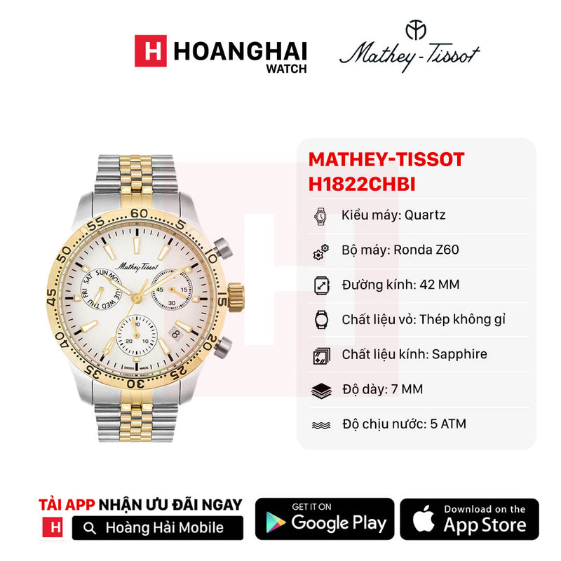 Đồng hồ pin Mathey-Tissot H1822CHBI