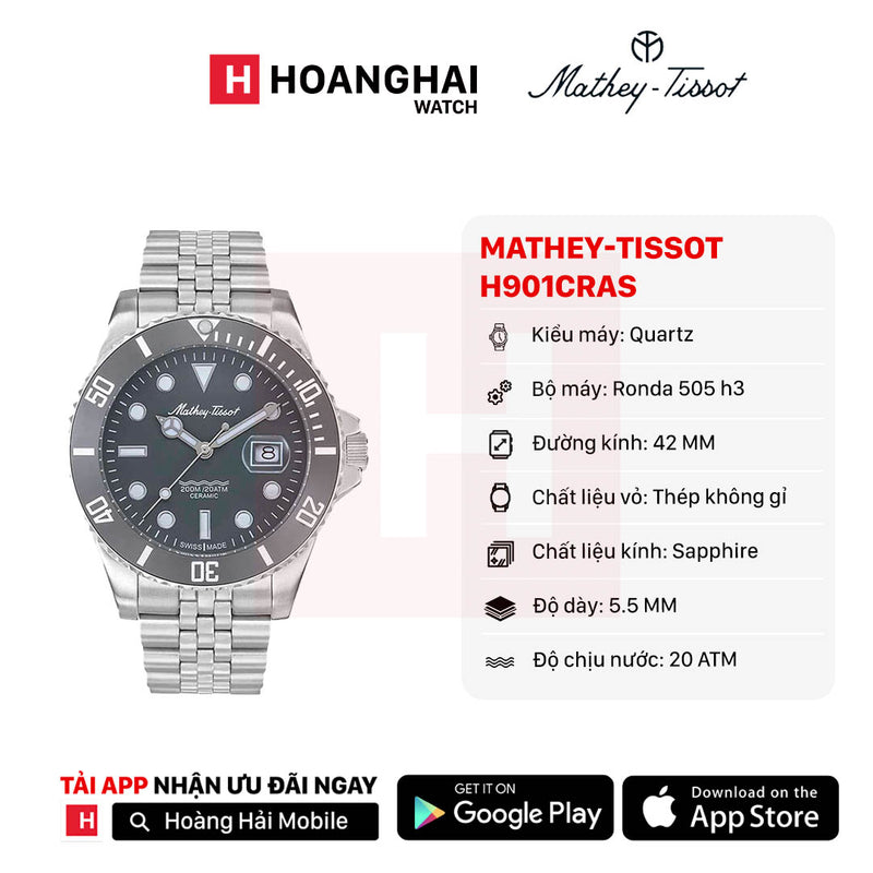 Đồng hồ pin Mathey-Tissot H901CRAS