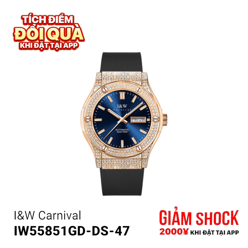 Đồng hồ cơ I&W Carnival IW55851GD-DS-47