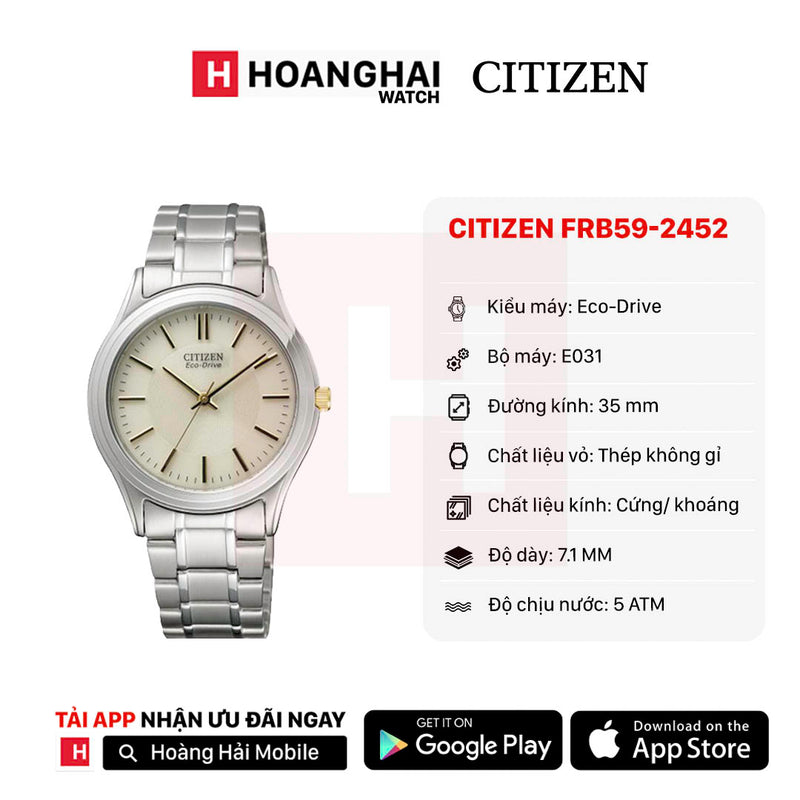 Đồng hồ đôi năng lượng mặt trời  Citizen Nam FRB59-2452 | Nữ FRB36-2452