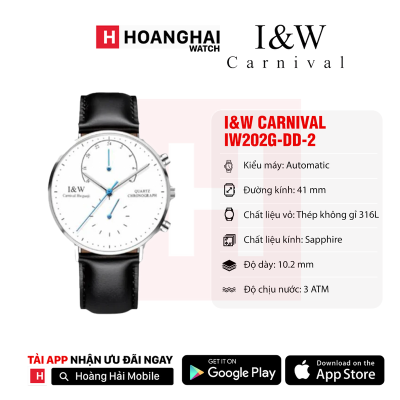 Đồng hồ pin I&W Carnival IW202