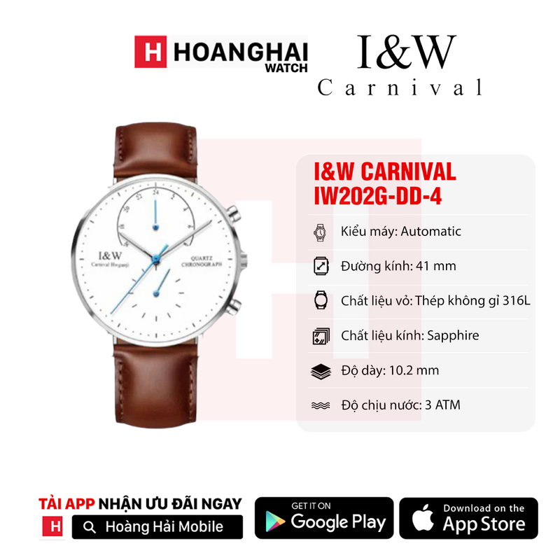 Đồng hồ pin I&W Carnival IW202