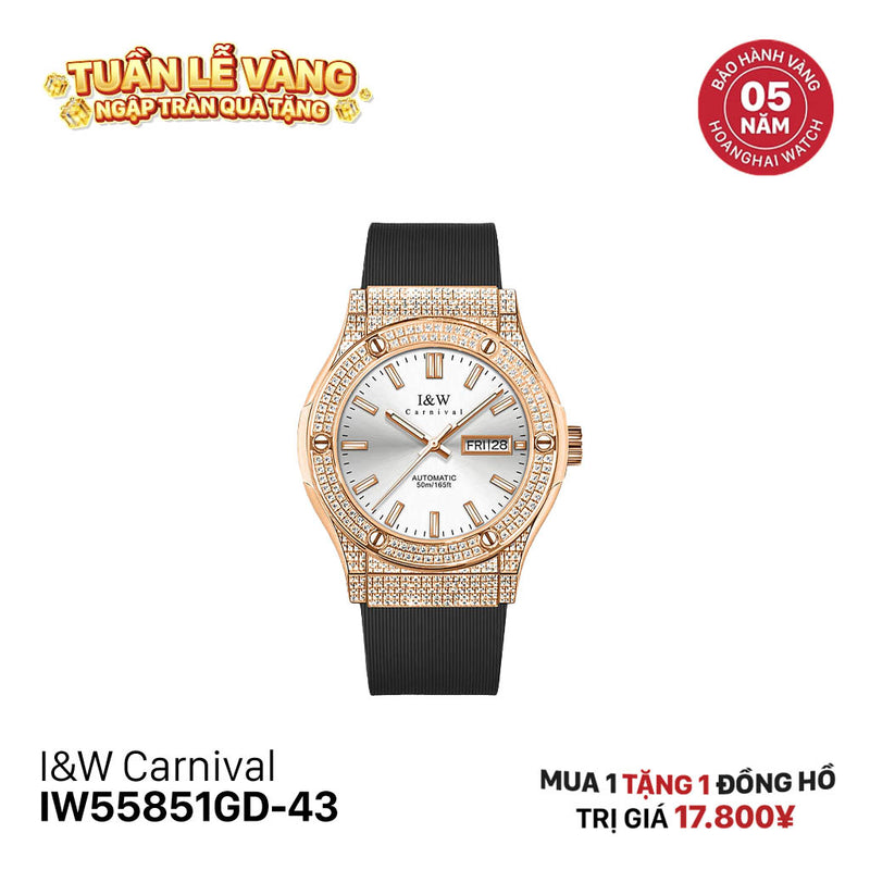 Đồng hồ cơ I&W Carnival IW55851GD-DS-43