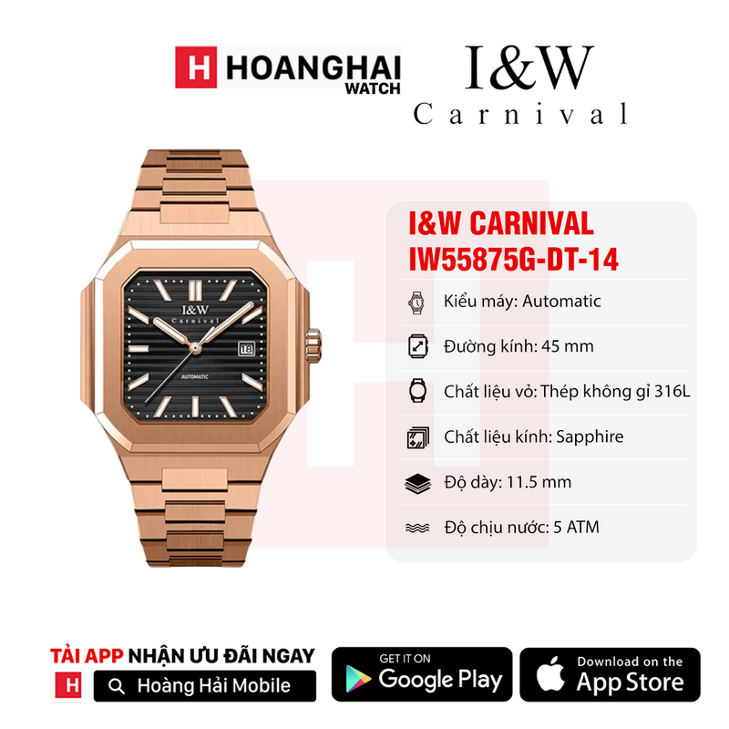 Đồng hồ cơ I&W Carnival IW55875 - IW55876