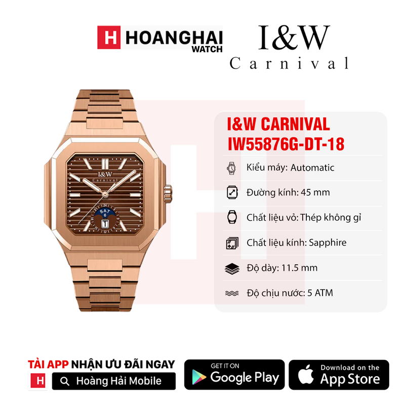 Đồng hồ cơ I&W Carnival IW55875 - IW55876