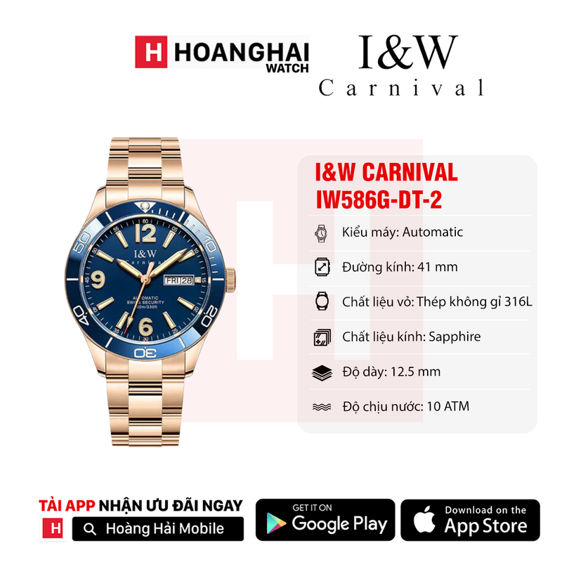 Đồng hồ cơ I&W Carnival IW586